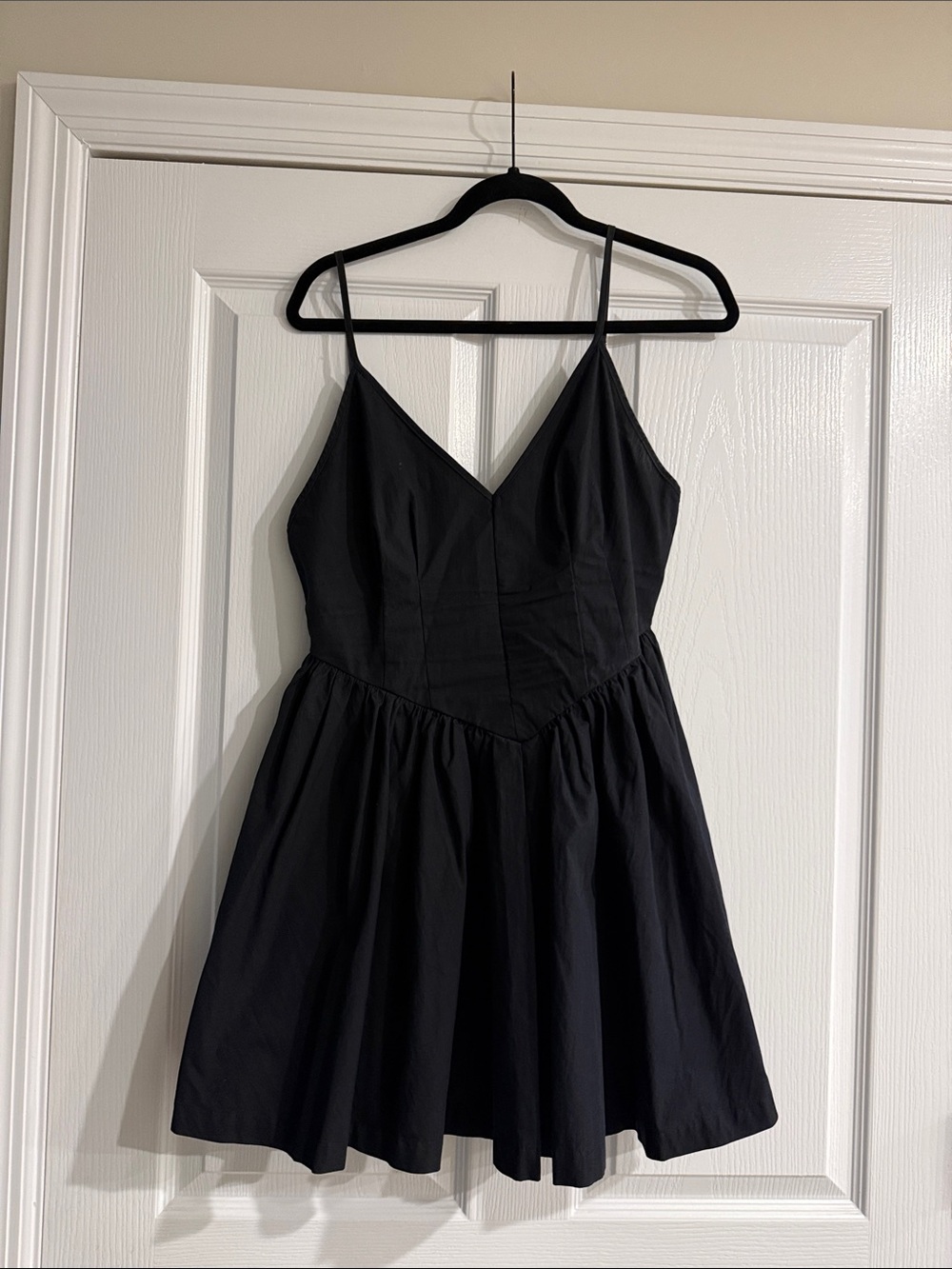 Aqua Black Spaghetti Strap Mini Dress